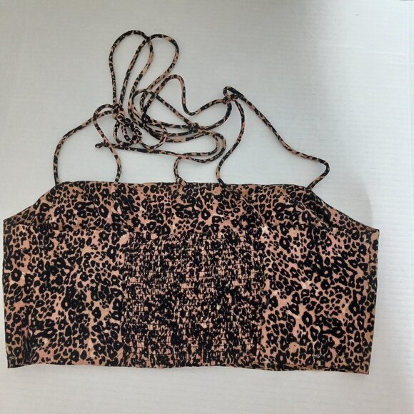 Wilfred Leopard Print Penelope Camisole Crop Aritzia Size Large - Picture 4 of 9